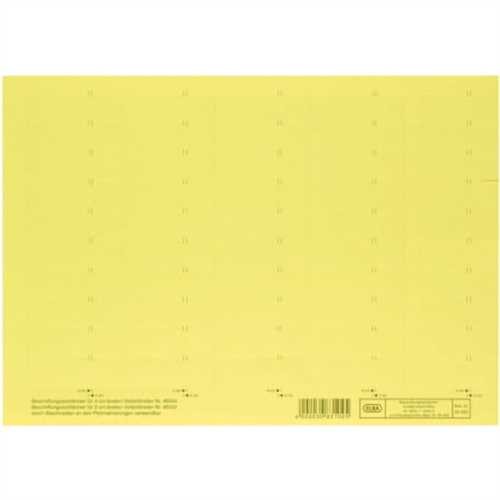ELBA Einsteckschild, Karton, 160 g/m², 4zeilig, 58 x 18 mm, gelb (50 Stück)