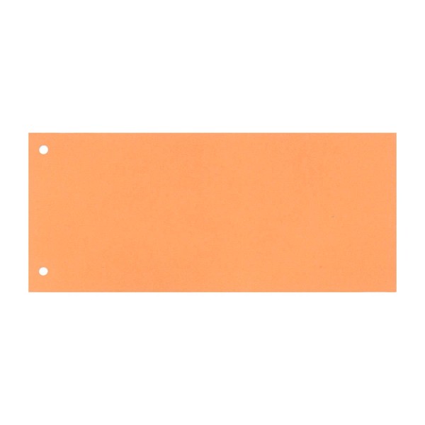Wekre Trennstreifen, Karton (RC), 190 g/m², 2fach Lochung, 24 x 10,5/5,5 cm, orange (100 Stück)