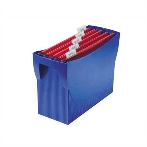 HAN Hängebox SWING, o. Deckel, Kunststoff, leer, A4, 39 x 15 x 26 cm, für: 20 Hängemappen, blau