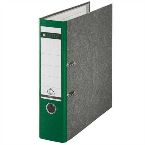 LEITZ Ordner Standard, Karton (RC), A4, 80 mm, 28,5 x 31,8 cm, grün
