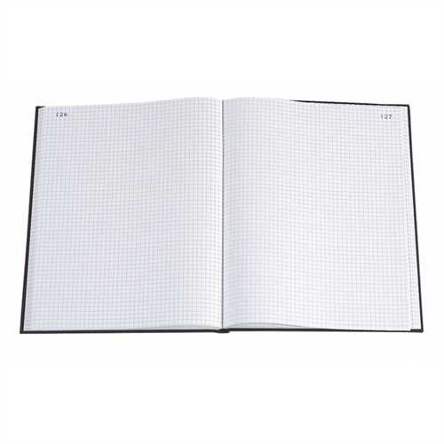 EXACOMPTA Geschäftsbuch, kariert 5 mm, A4, 110 g/m², holzfrei, weiß, Einbandfarbe: schwarz, 100 Blat