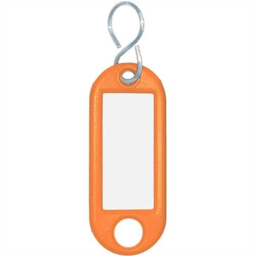 WEDO Schlüsselanhänger, Kunststoff/Metall, mit S-Haken, 52 x 21 x 3 mm, orange