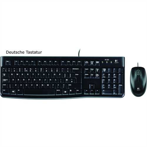 Logitech Desktop MK120, QWERTZ, USB, schwarz