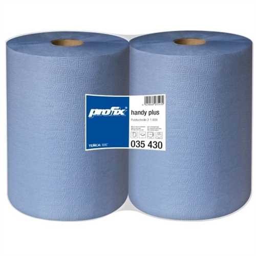 profix Wischtuch handy plus, Tissue, 2lagig, auf Rolle, 2 x 1.000 Tücher, 36 x 38 cm, blau (2 Rollen