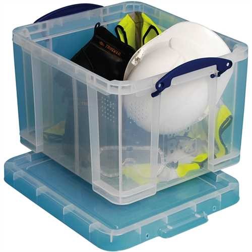 Really Useful Box Aufbewahrungsbox, XL, PP, 35 l, 48 x 39 x 34,5 cm, farblos, transparent