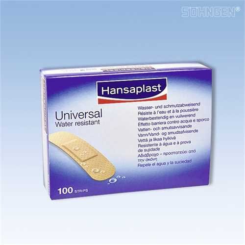 Hansaplast Pflaster Universal, 1,9 x 7,2 cm, hautfarben (100 Stück)