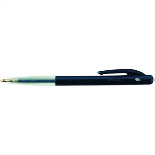 BIC Kugelschreiber M10™ clic, Einweg, Druckmechanik, M, 0,4 mm, Schreibfarbe: schwarz