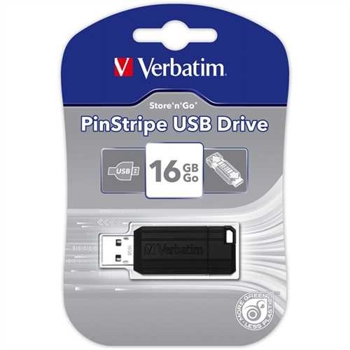 Verbatim USB-Stick Store 'n' Go PinStripe, 16 GB, Schreibgeschwindigkeit: 2,5 MB/s, Lesegeschwindigk