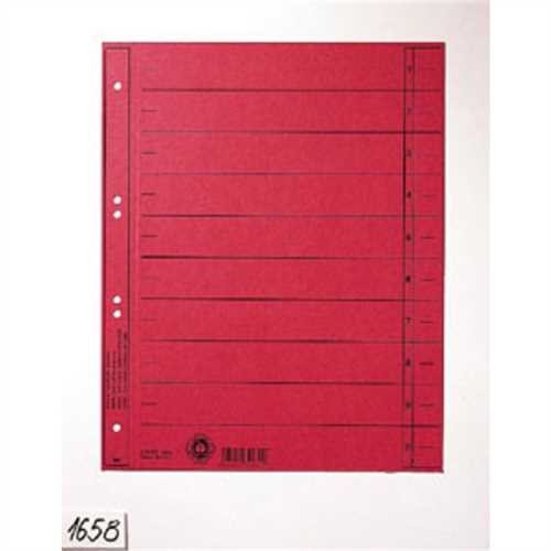 LEITZ Trennblatt, Manilakarton (RC), 230 g/m², Standardlochung, A4, rot (100 Stück)