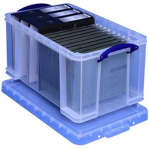 Really Useful Box Aufbewahrungsbox, PP, 48 l, 61 x 40,2 x 31,5 cm, farblos, transparent