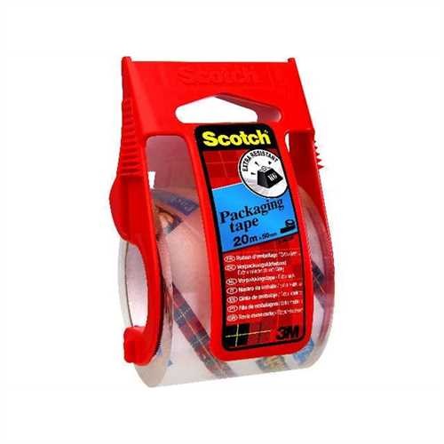 Scotch Verpackungsklebeband EXTRA, mit Handabroller, PP, selbstklebend, 48 mm x 20 m, transparent