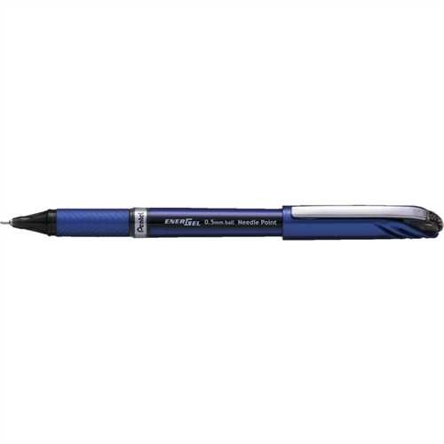 Pentel Gelschreiber, EnerGel Plus, mit Kappe, 0,25 mm, Schreibfarbe: schwarz