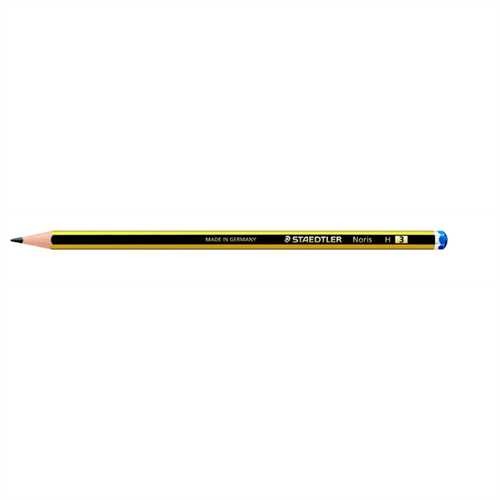 STAEDTLER Bleistift Noris, sechseckig, H, Schaftfarbe: schwarz/gelb (12 Stück)
