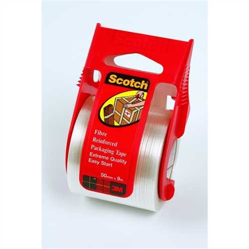 Scotch Verpackungsklebeband, mit Handabroller, PP, selbstklebend, 48 mm x 9 m, farblos