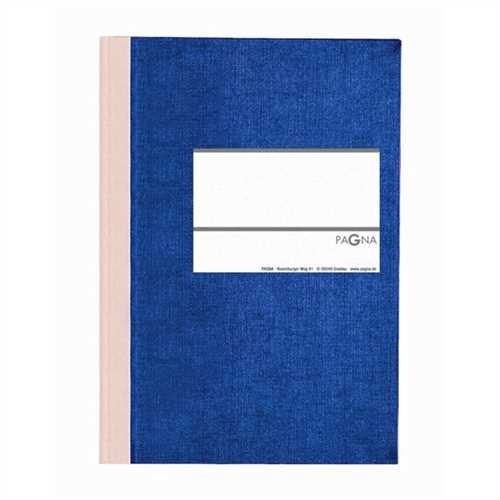 PAGNA Geschäftsbuch Karton, kariert, A5, Einbandfarbe: blau, 96 Blatt