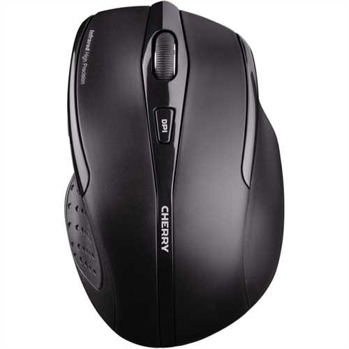 CHERRY Maus MW 3000, optisch, 5 Tasten, mit Scrollrad, kabellos, 2,4 GHz Technologie, USB, schwarz