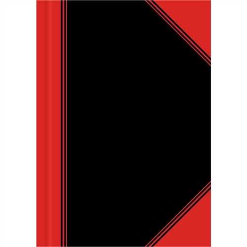 LANDRÉ Geschäftsbuch China, kariert, A6, 60 g/m², holzfrei, Einbandfarbe: schwarz/rot, 96 Blatt