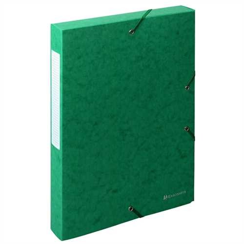 EXACOMPTA Dokumentenbox Exabox, Manilakarton, A4, 24 x 4 x 32 cm, grün