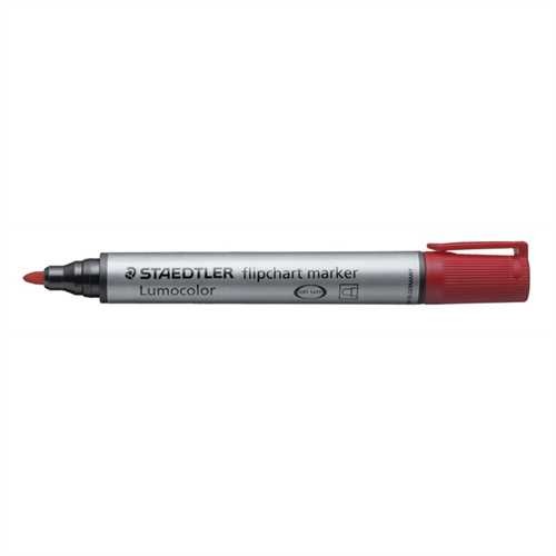 STAEDTLER Flipchartmarker Lumocolor 356, nachfüllbar, Rundspitze, 2 mm, Schreibfarbe: rot