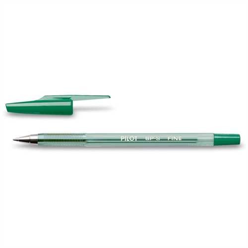 PILOT Kugelschreiber BP-S, nachfüllbar, mit Kappe, F, Schreibfarbe: grün