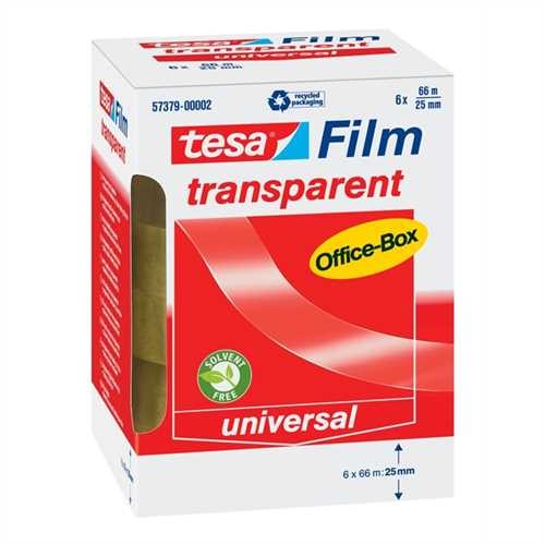 tesa tesafilm® Klebefilm transparent 25,0 mm x 66,0 m 6 Rollen