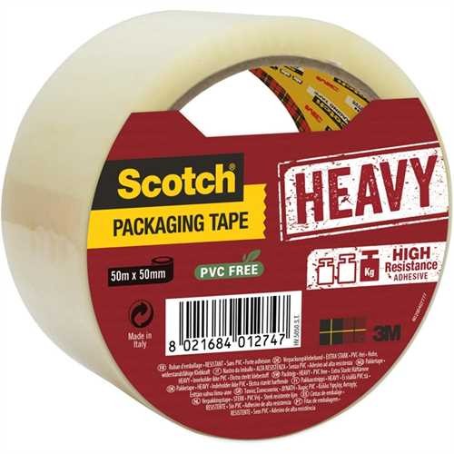 Scotch Verpackungsklebeband Heavy, PP, selbstklebend, 50 mm x 50 m, transparent