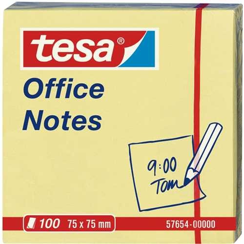tesa Haftnotiz Office Notes, 75 x 75 mm, gelb, 100 Blatt
