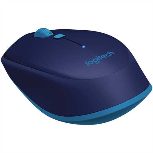 Logitech Maus M535, Laser, mit Scrollrad, kabellos, Bluetooth 3.0, blau