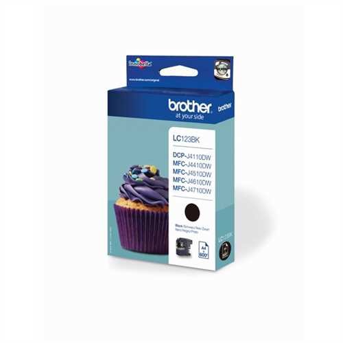brother Tintenpatrone, LC123BK, original, schwarz, 600 Seiten