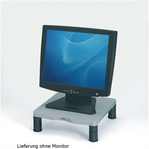 Fellowes Monitorständer, Platte: 34 x 34 cm, 3fach höhenverstellbar, 5 - 10 cm, Tragfähigkeit: 36 kg