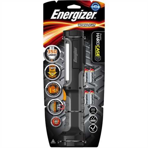 Energizer Taschenlampe, Hard Case Professional Work Light, 4 x AA, mit Batterien, 4 LEDs, Reichweite
