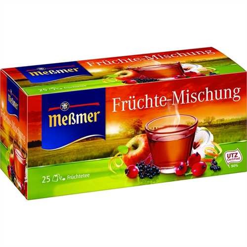 Meßmer Früchtetee Früchte-Mischung, Beutel kuvertiert, Karton, 25 x 3 g (25 Stück)