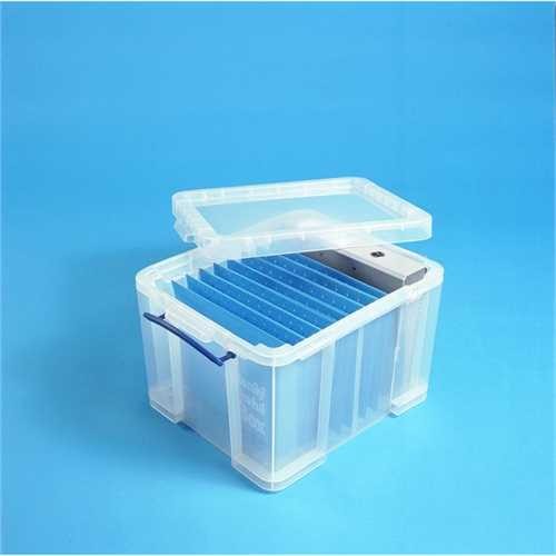 Really Useful Box Aufbewahrungsbox, PP, 42 l, 52 x 44 x 31 cm, farblos, transparent