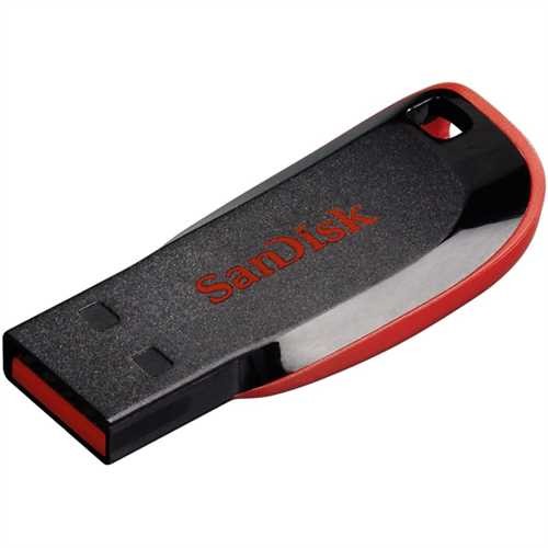 SanDisk USB-Stick Cruzer Blade, 32 GB, schwarz/rot