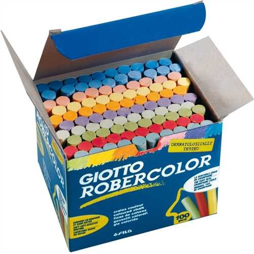 GIOTTO Tafelkreide, ROBERCOLOR, rund, Ø: 10 mm, Schreibfarbe: 10er sortiert (100 Stück)