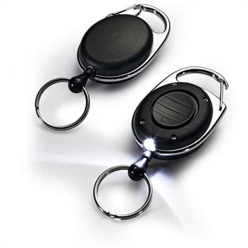 DURABLE Schlüsselring Jojo Style LED, Metall, schwarz