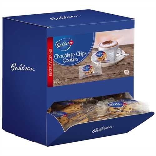 BAHLSEN 37730 - Gebäck Chocolate Chips Cookies, Spenderkarton, 200x1 Stück, 1.180 g