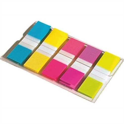 Post-it Haftmarker Index Mini 683, 11,9 x 43,2 mm, 5farbig sortiert, 5 x 20 Blatt (1 Set)