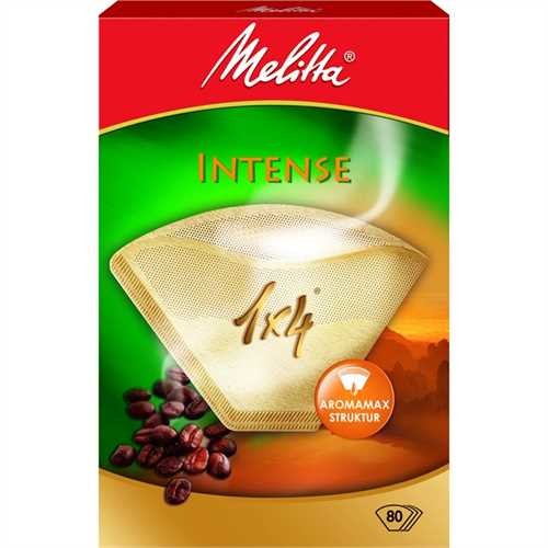 Melitta Kaffeefiltertüte, INTENSE, 1 x 4, braun (80 Stück)