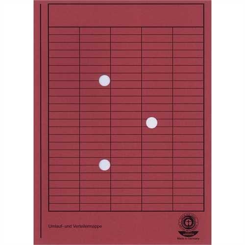 Wekre Umlaufmappe, Manilakarton (RC), 250 g/m², A4, rot