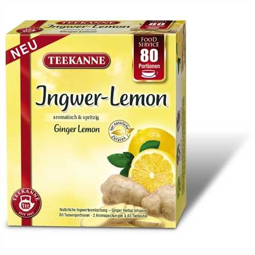 TEEKANNE Kräutertee Ingwer-Lemon, Beutel, 2 x 40 Beutel à 1,5 g (80 Stück)
