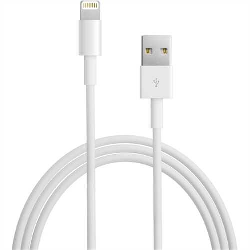 APPLE Anschlusskabel, USB A/Lightning - Stecker/Stecker, Länge: 1 m, weiß
