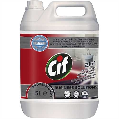 Cif PROFESSIONAL Sanitärreiniger Badreiniger 2in1, flüssig, Kanister (5 l)