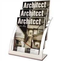 deflect-o Prospektständer Contemporary Floor, 3 Fächer, 285 x 340 x 160 mm, silber deflect-o Prospektständer Contemporary Floor, 3 Fächer, 285 x 340 x 160 mm, silber