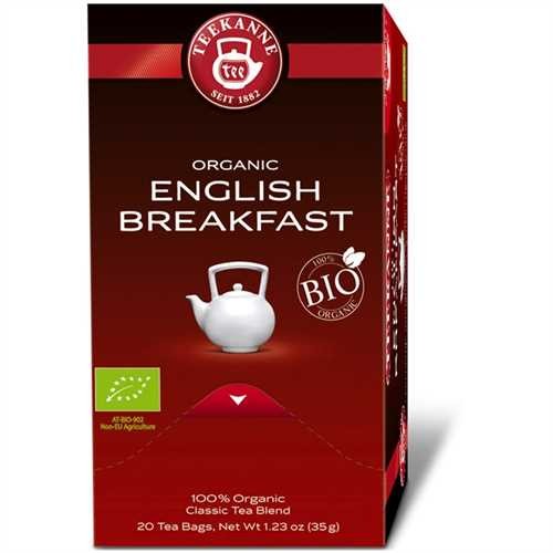 TEEKANNE Schwarztee Bio English Breakfast, Beutel aromaversiegelt, 20 x 1,75 g (20 Stück)