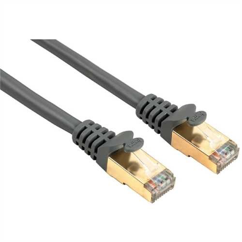 hama Patchkabel CAT 5e, 2 x RJ-45 - Stecker/Stecker, Länge: 7,5 m, grau