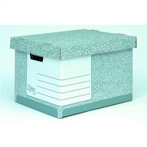 Bankers Box Archivbox, Wellpappe, mit Deckel, 33,5 x 40,4 x 29,2 cm, innen: 33,3 x 39 x 29 cm, grau/