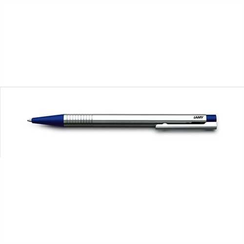 LAMY Kugelschreiber logo 205, Druckmechanik, Schaftfarbe: silber/in Schreibfarbe, Schreibfarbe: blau