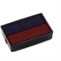 COLOP Ersatzkissen E/10/2, mit Fassung, getränkt, blau/rot COLOP Ersatzkissen E/10/2, mit Fassung, getränkt, blau/rot