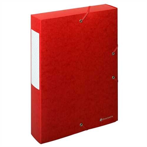 EXACOMPTA Dokumentenbox Exabox, Manilakarton, A4, 24 x 6 x 32 cm, rot